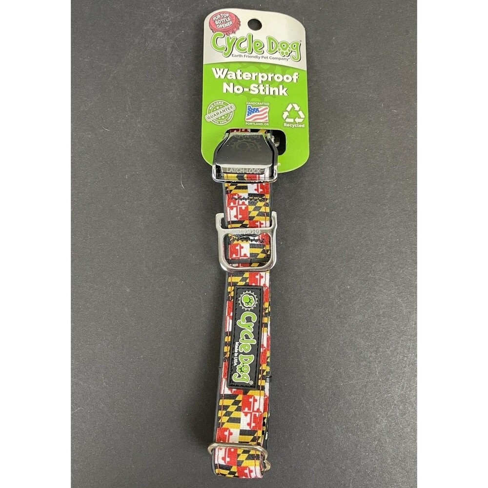 Cycle Dog Pup Top Bottle Opener Dog Collar Medium in Made USA  Recycled NEW